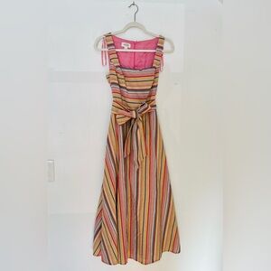 Seersucker midi dress